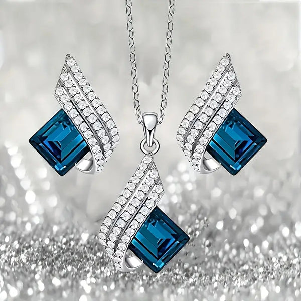Conjunto de joyas Brienne Solazure | Oro blanco