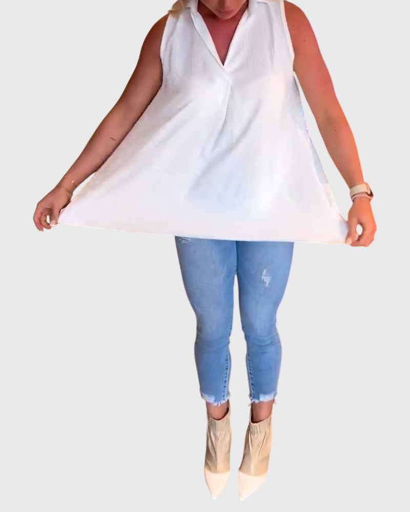 Lina™ | Top sin mangas