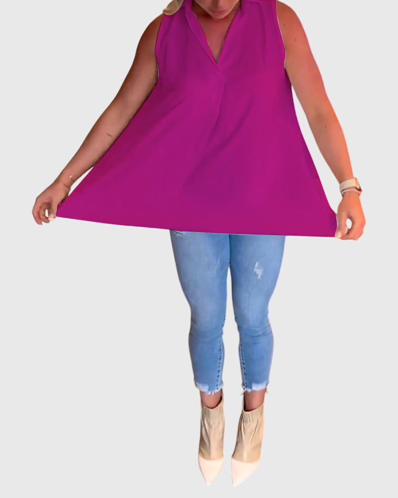 Lina™ | Top sin mangas