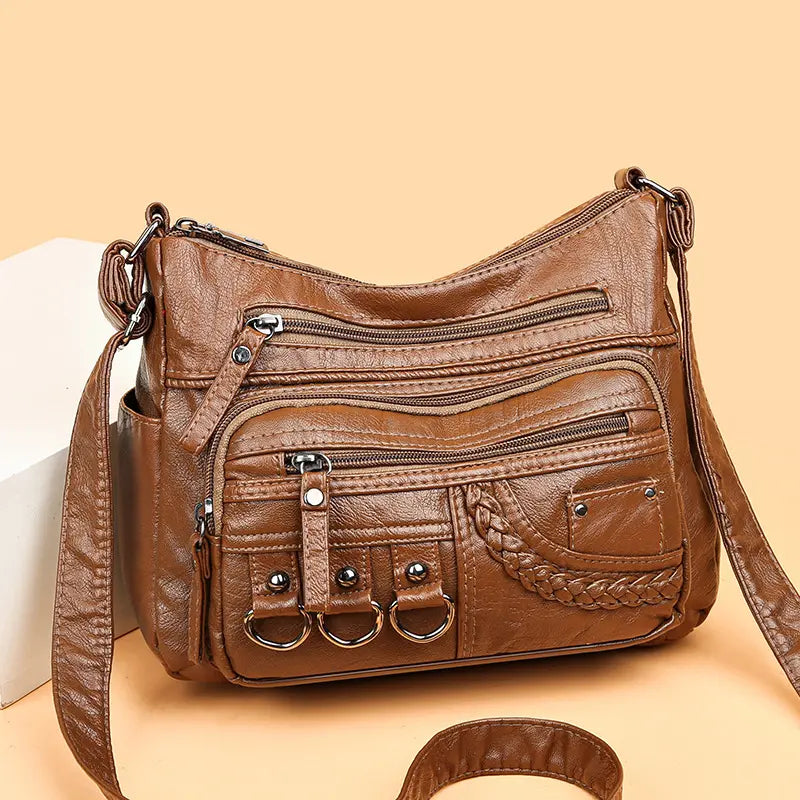Charm vintage Olivia™ | Bolso con cremallera suave