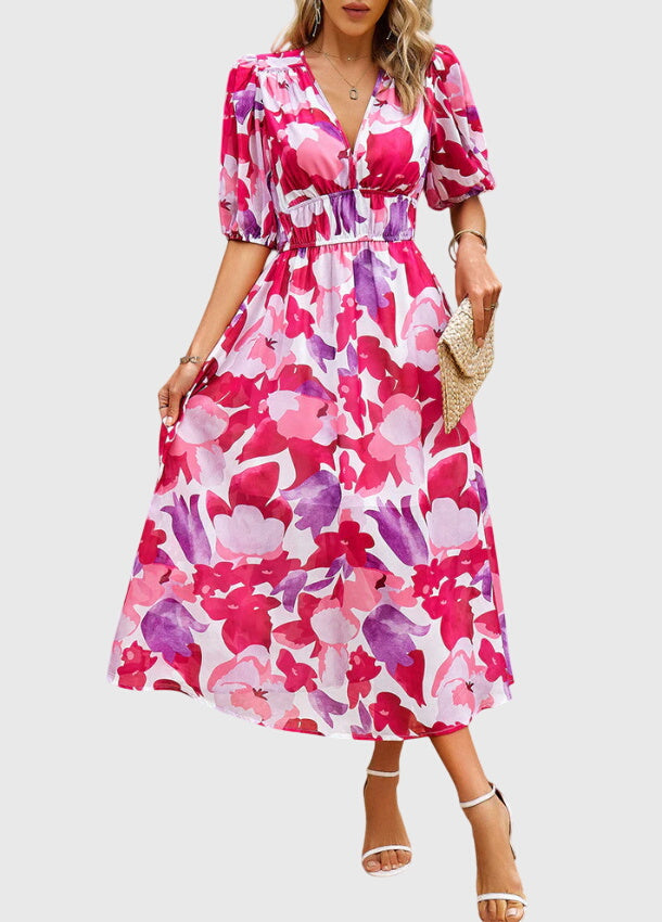 Merlín™ | Vestido midi floral favorecedor