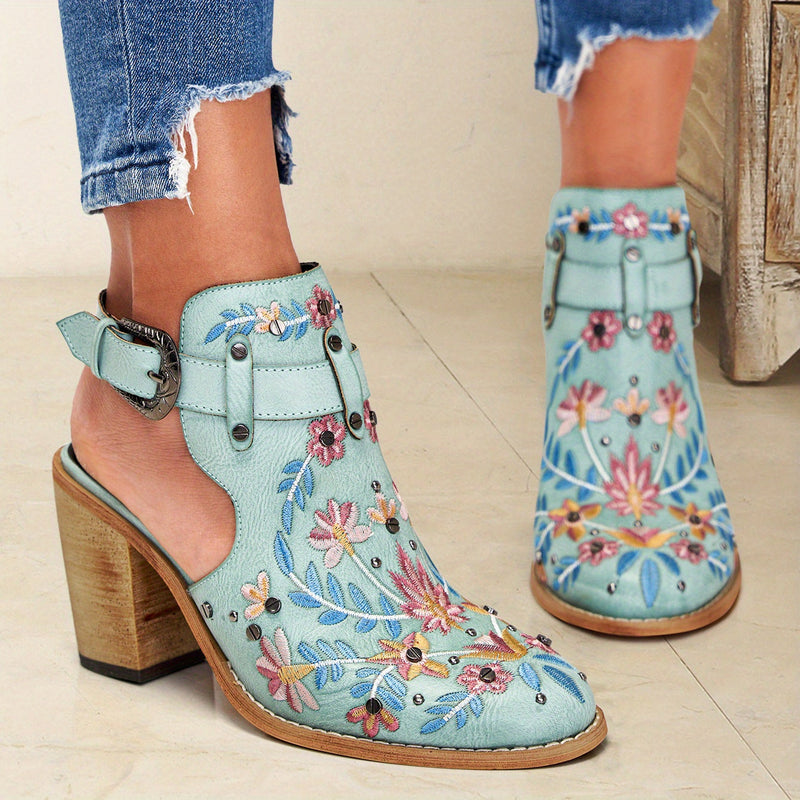 Rosine | Botines vintage con estampado floral