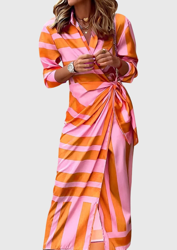 Everly™ | Elegante vestido cruzado con estampado