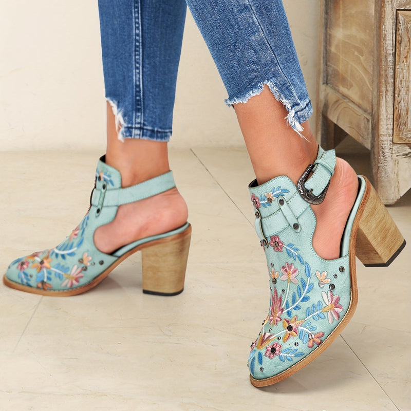 Rosine | Botines vintage con estampado floral