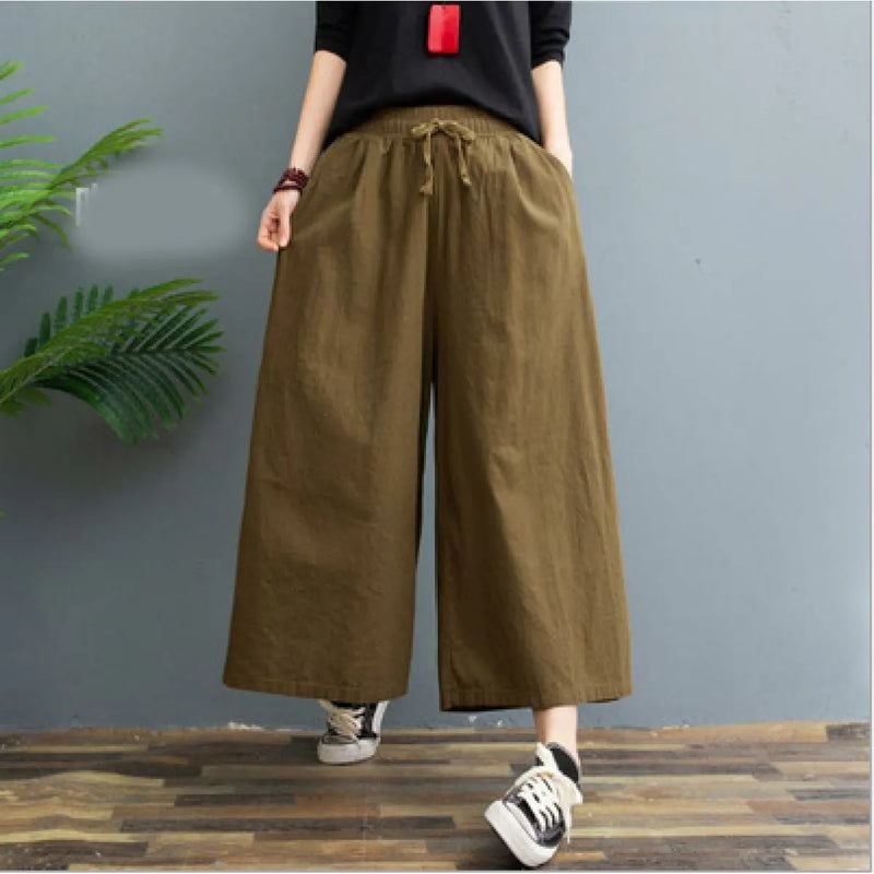 AMELINA – PANTALÓN DE LINO CON PLISADO Y AJUSTE CÓMODO