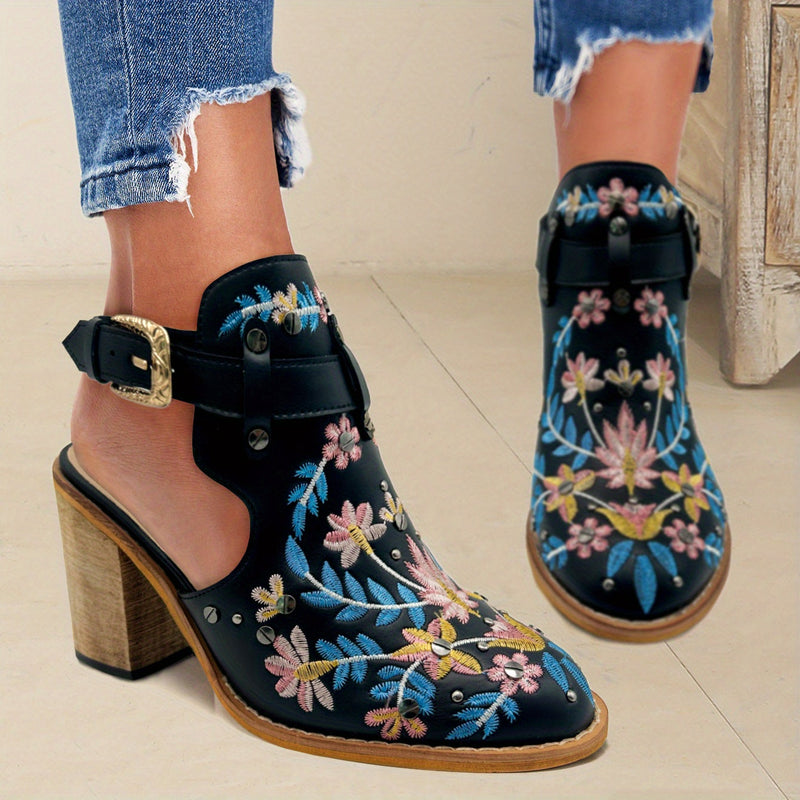 Rosine | Botines vintage con estampado floral