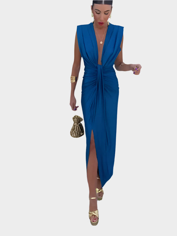 Vestido sexy con diseño en espiral