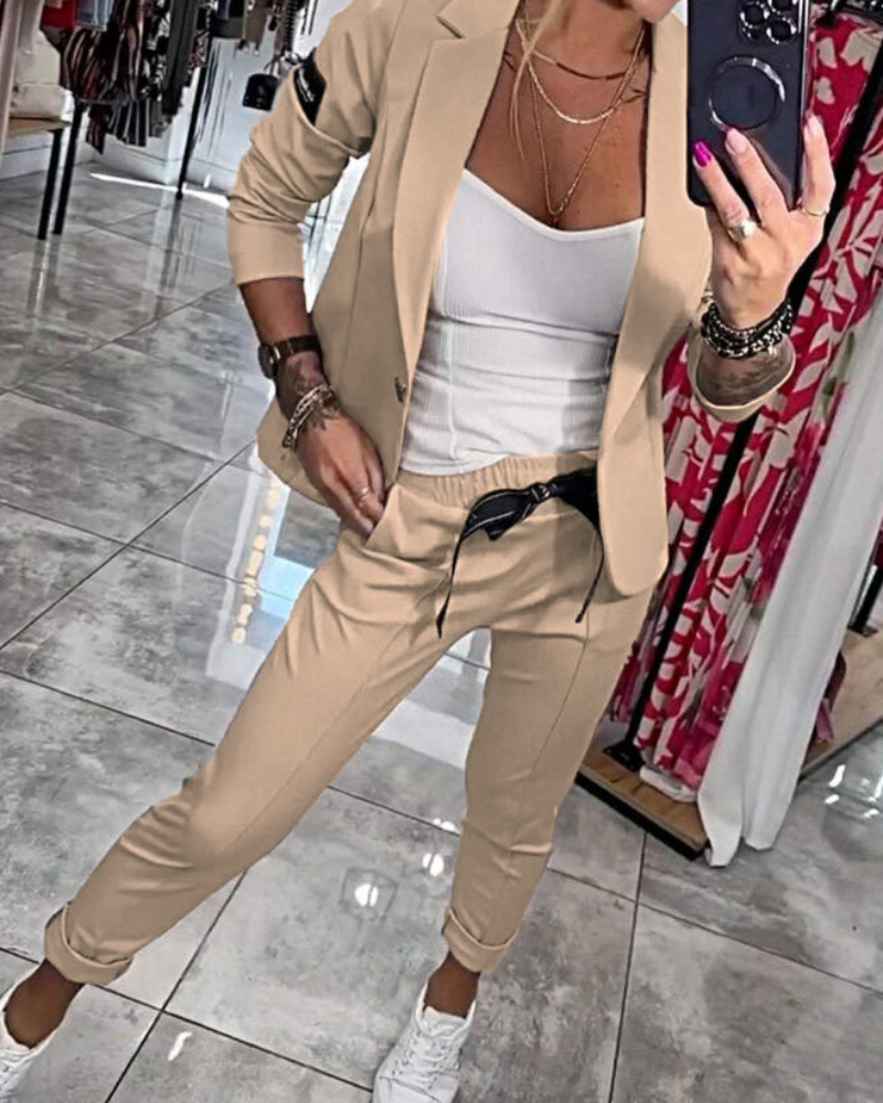 Malou | Elegante conjunto de blazer y jogger