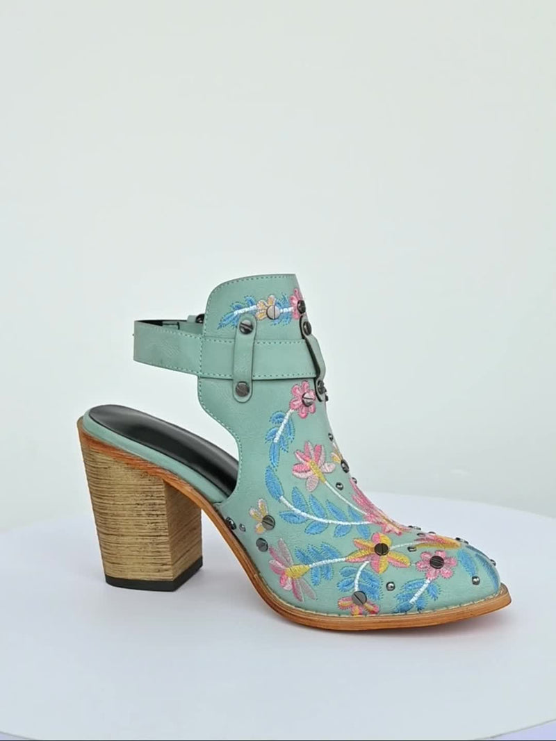 Rosine | Botines vintage con estampado floral