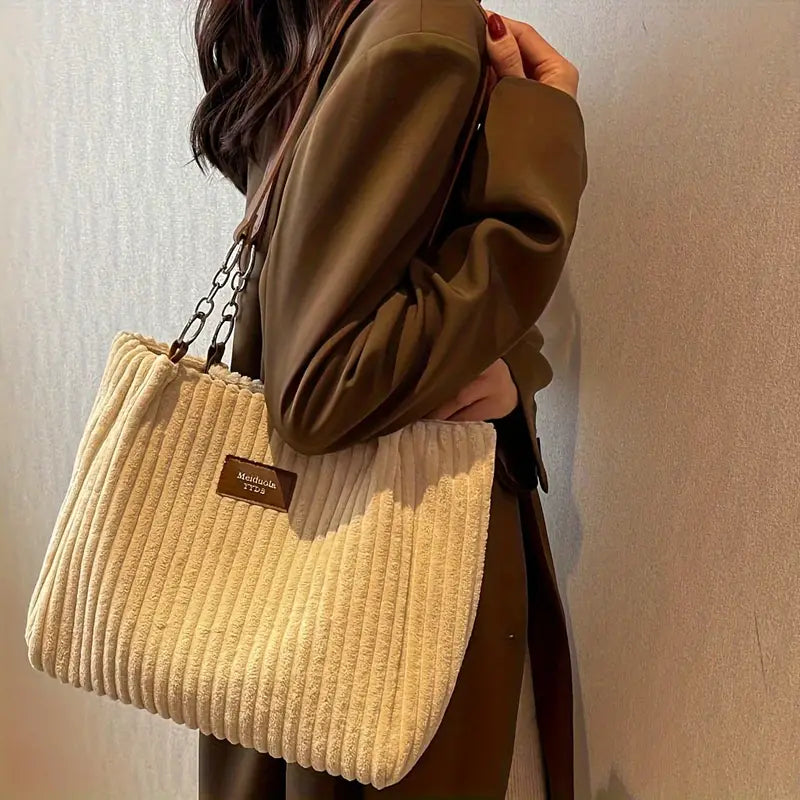 Meiduole™ - Elegante bolso tote de pana 