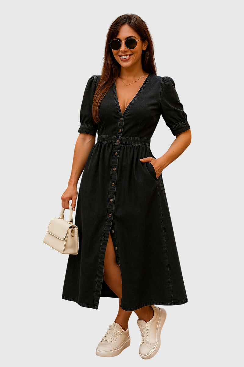 Jacqueline™ | Elegante vestido vaquero