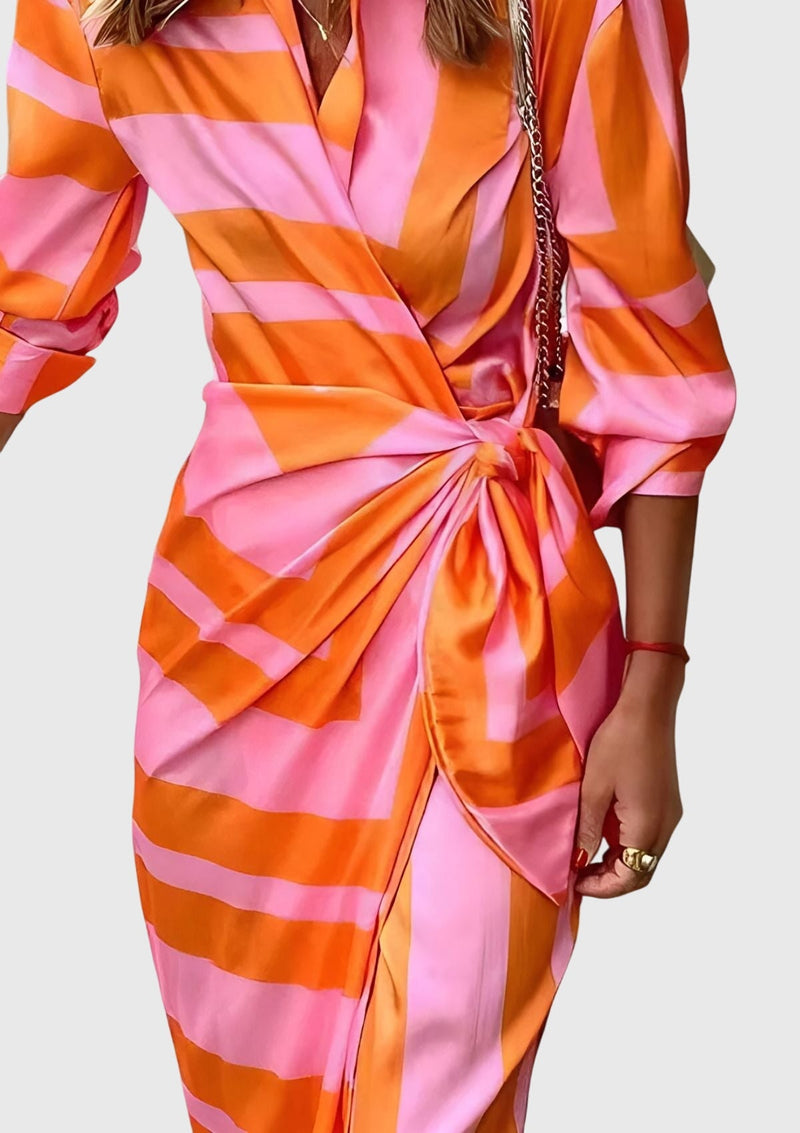 Everly™ | Elegante vestido cruzado con estampado