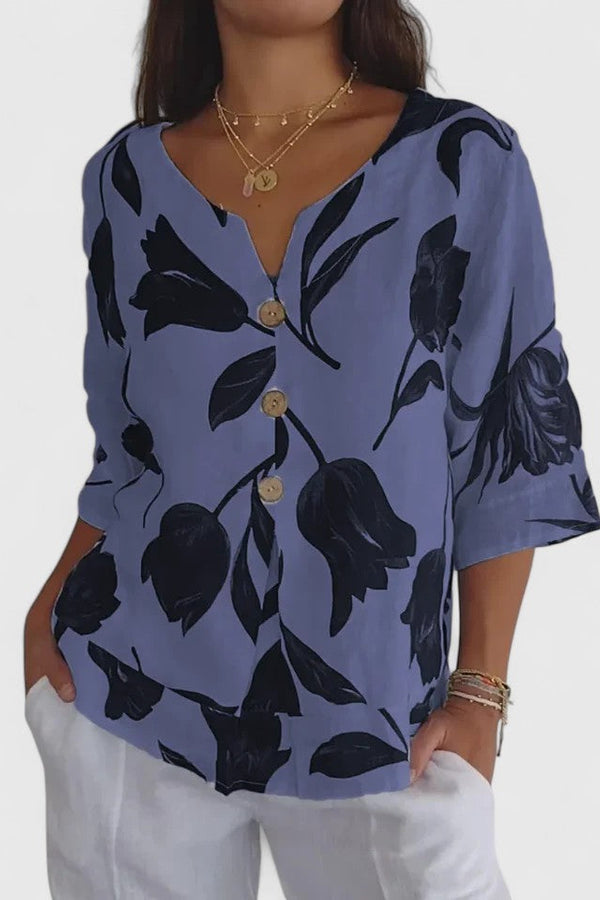 Laura | Blusa cómoda con cuello en V