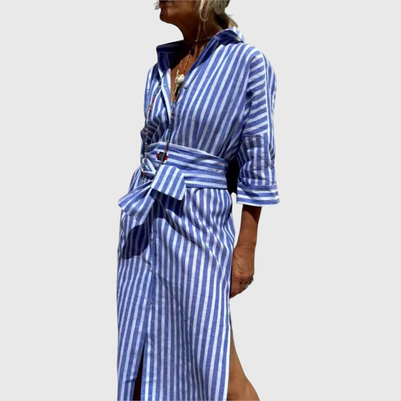 Ellen™ | Vestido clásico de rayas