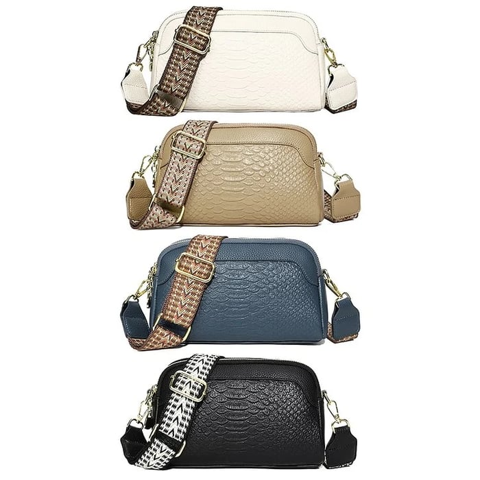 Olivia™ Elegant Allure | Minibolso cruzado con estampado de cocodrilo