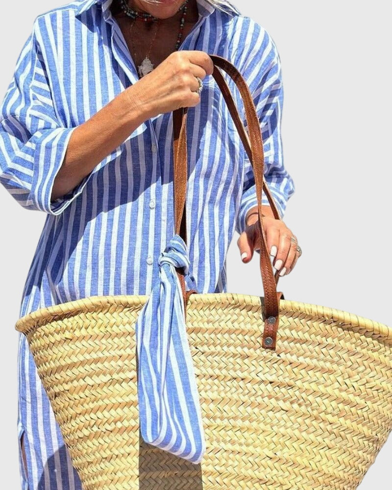 Ellen™ | Vestido clásico de rayas