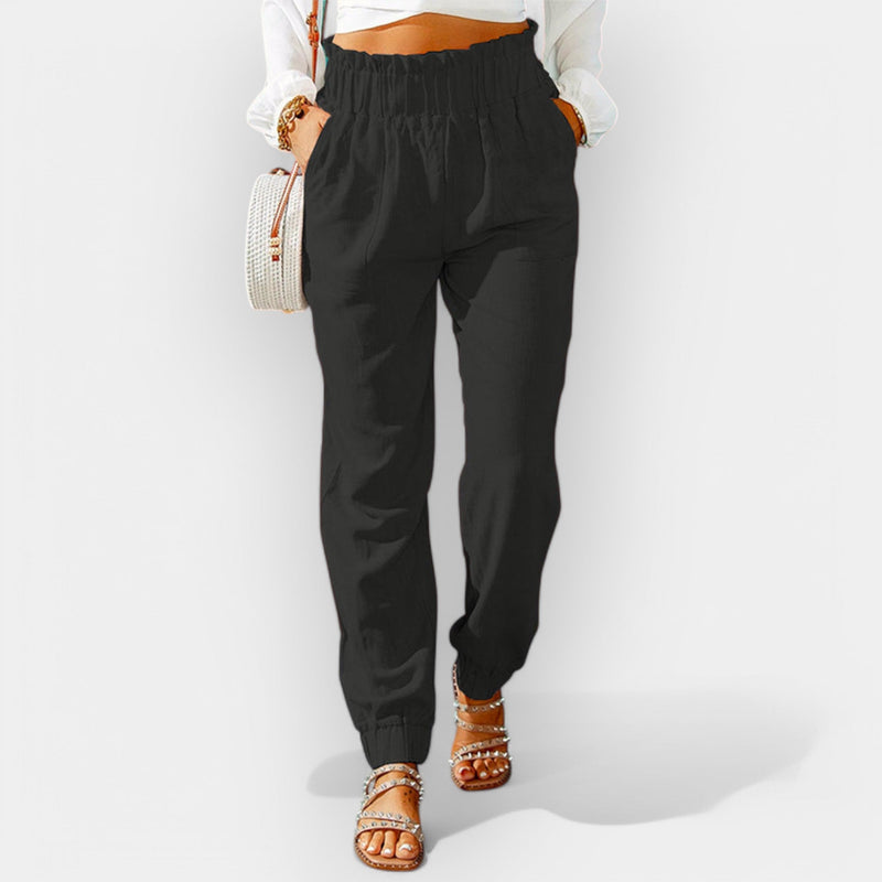 Pantalones de cintura alta para mujer