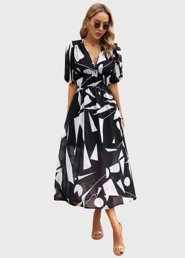 Merlín™ | Vestido midi floral favorecedor