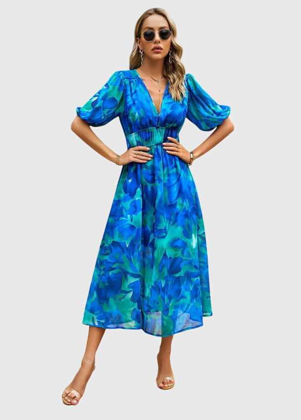 Merlín™ | Vestido midi floral favorecedor