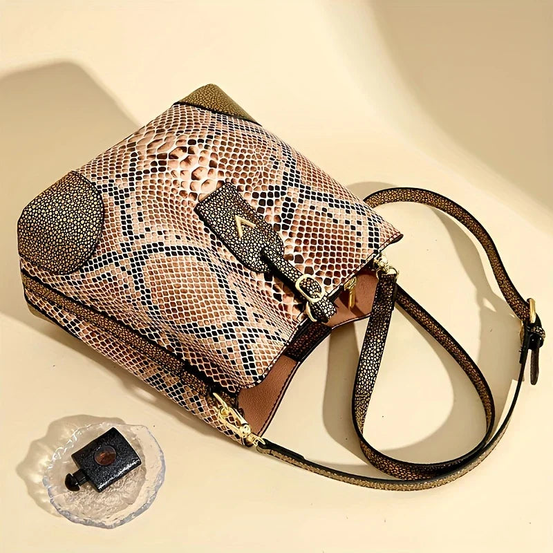 Addison™ - Elegante bolso con estampado de serpiente