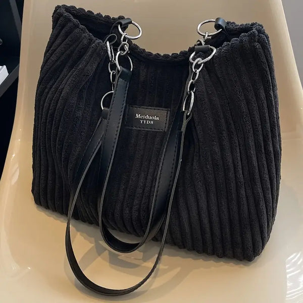 Layla™ - Elegante bolso tote de pana