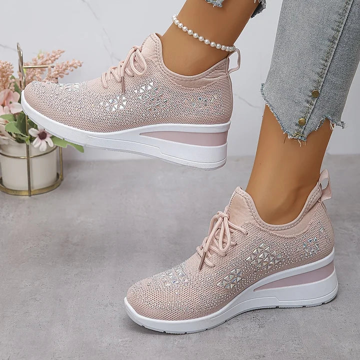 Romee | Zapatillas ortopédicas con brillantes diamantes de imitación