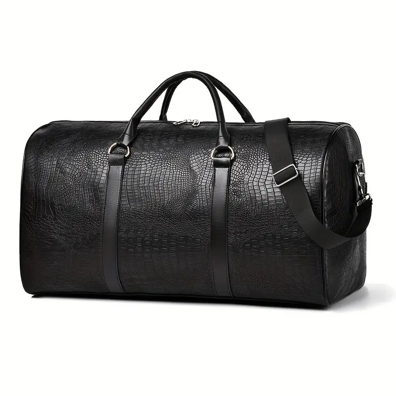 Lucas™ - Bolsa de lona con estampado de cocodrilo vintage