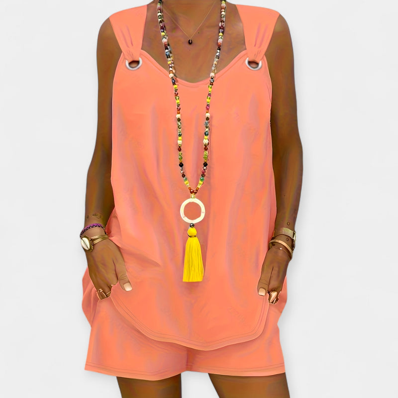 Conjunto de blusa sin mangas y pantalones cortos