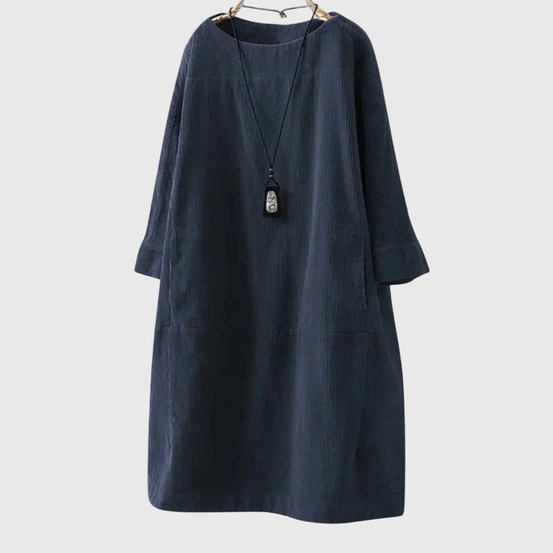 Grace | Vestido midi de pana relajado