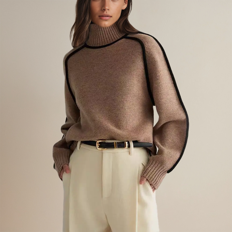 Malia | Jersey de cuello alto de alta costura