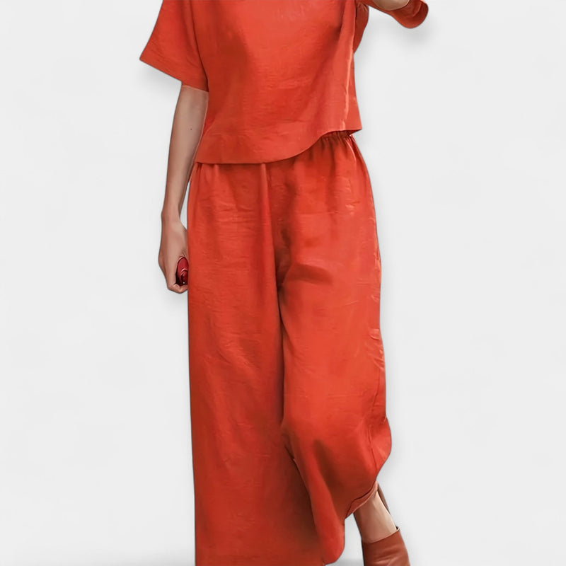 Conjunto de pantalón Airy con camiseta de manga corta