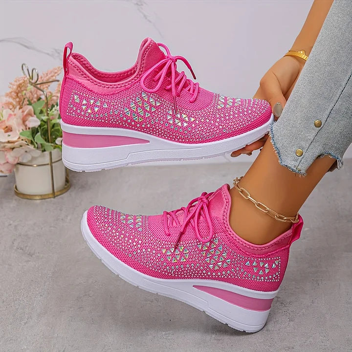 Romee | Zapatillas ortopédicas con brillantes diamantes de imitación