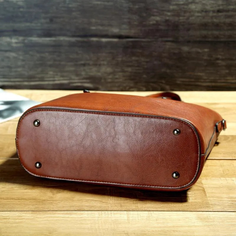 NICOLE™ | Bolso de hombro vintage de piel sintética