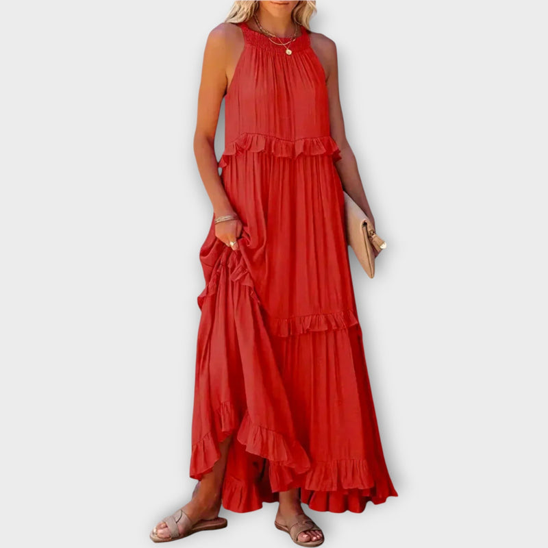 Vestido con tirantes finos y línea elegante