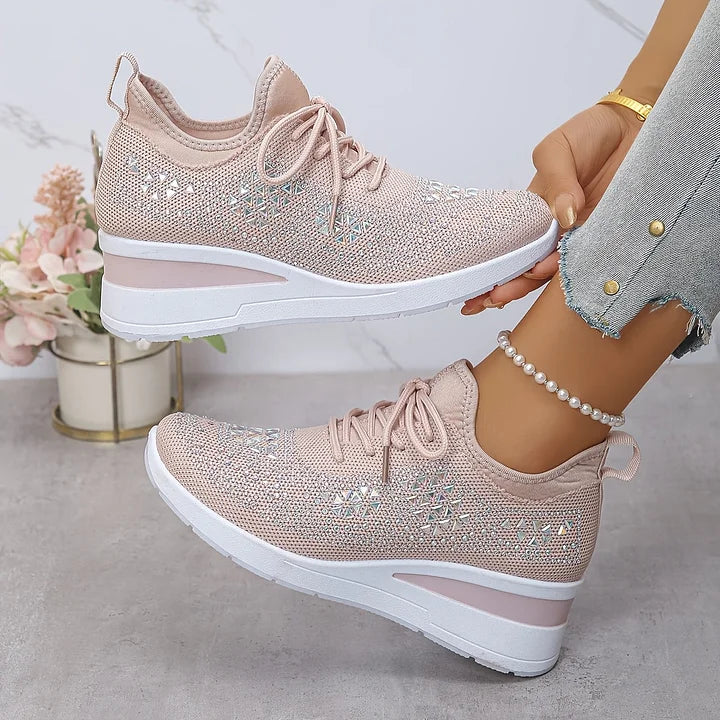Romee | Zapatillas ortopédicas con brillantes diamantes de imitación