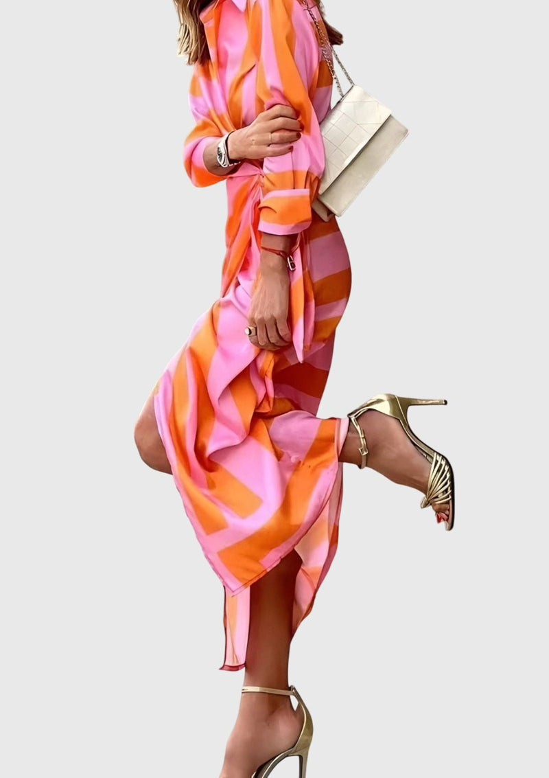 Everly™ | Elegante vestido cruzado con estampado
