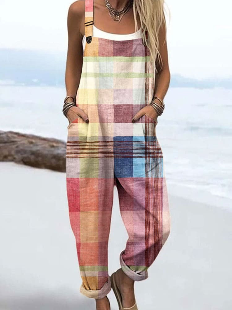 Mono de mujer - Diseño floral vintage, comodidad y estilo con piernas anchas
