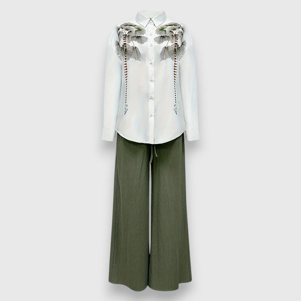 Conjunto con estilo bicolor