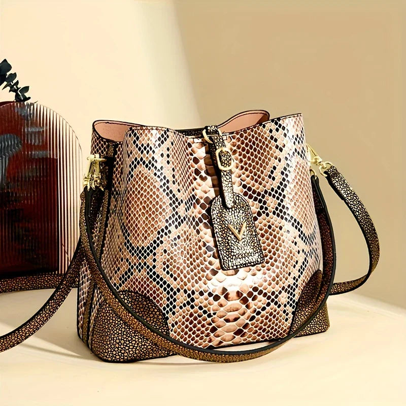 Addison™ - Elegante bolso con estampado de serpiente