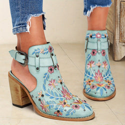 Rosine | Botines vintage con estampado floral