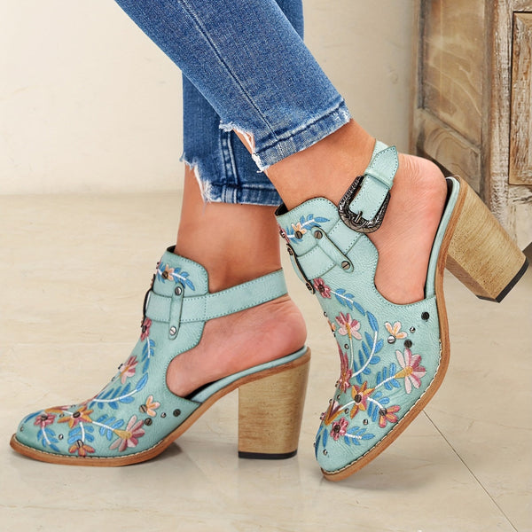 Rosine | Botines vintage con estampado floral