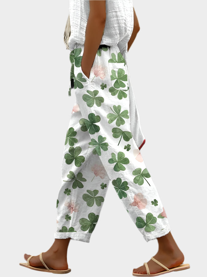 Pantalones relajados con estampado