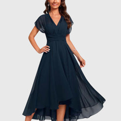 Christina™ | Vestido de corte A con escote en V