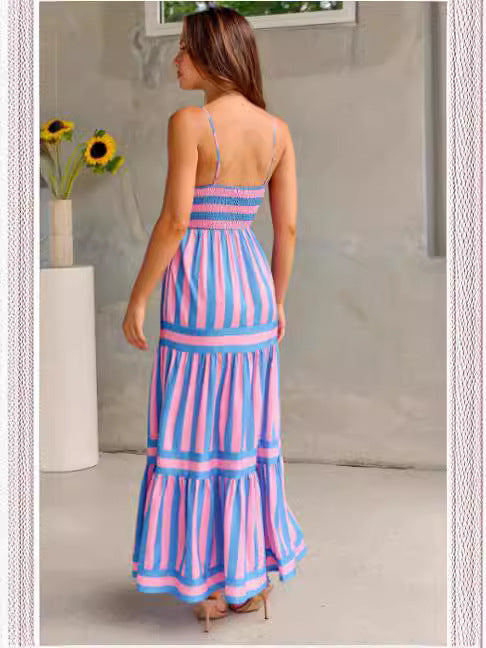 Vestido largo Coastal Vibes: comodidad y color en uno