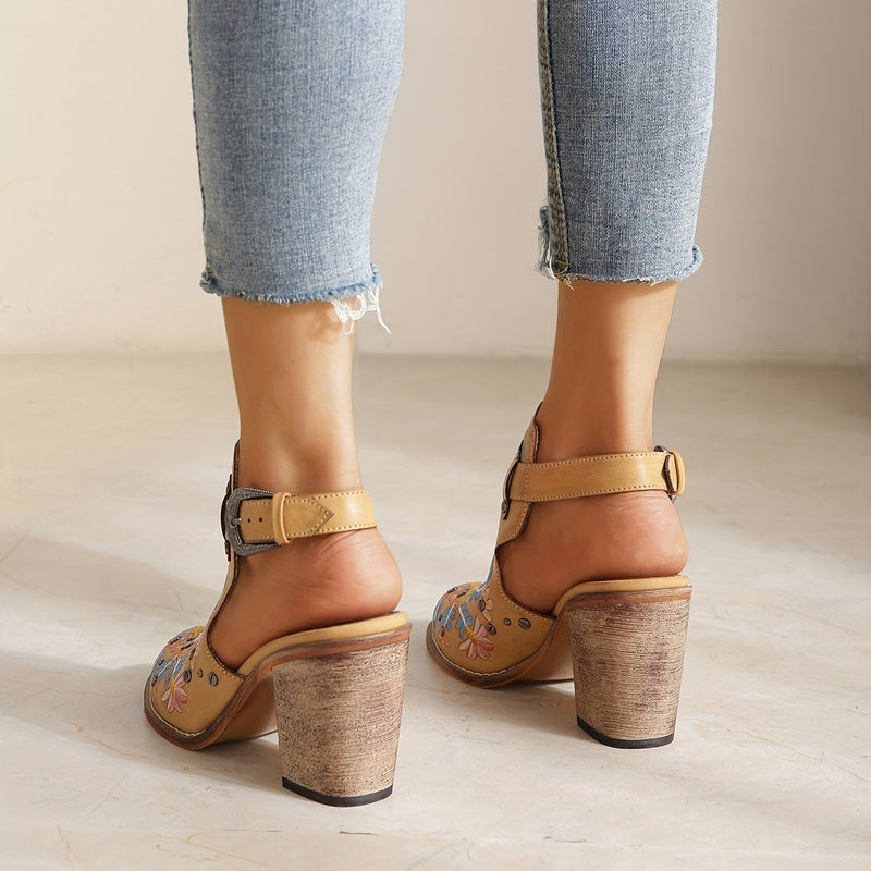 Rosine | Botines vintage con estampado floral