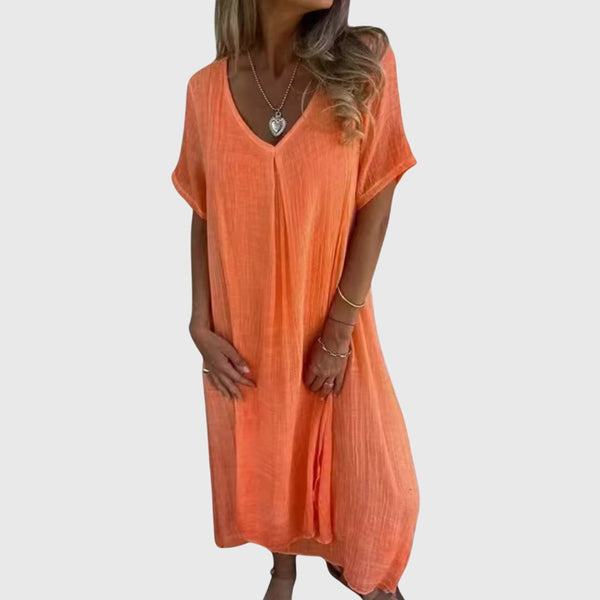 Fiona™ – Elegante vestido ligero con cuello en V