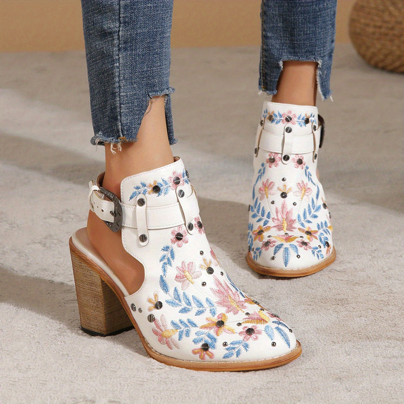 Rosine | Botines vintage con estampado floral