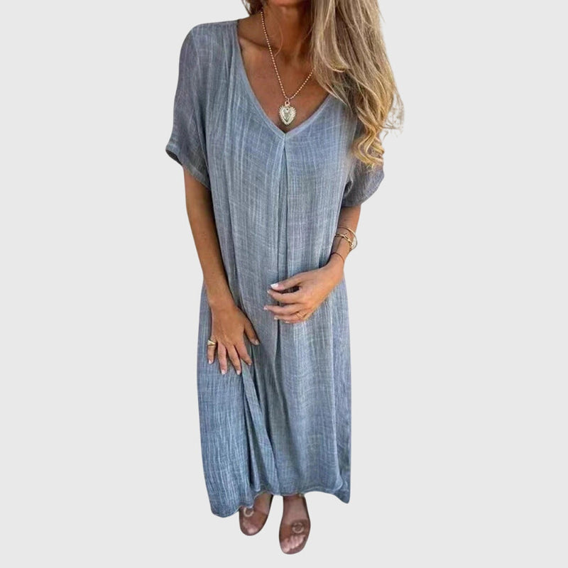 Fiona™ – Elegante vestido ligero con cuello en V