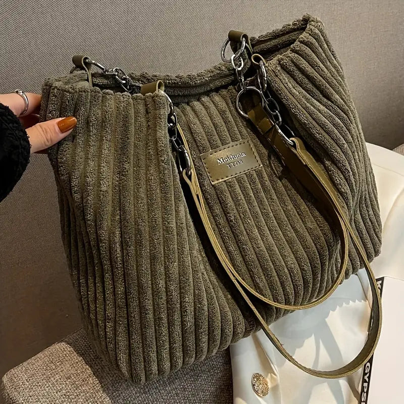 Meiduole™ - Elegante bolso tote de pana 
