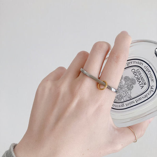 Anillo doble de metal mixto